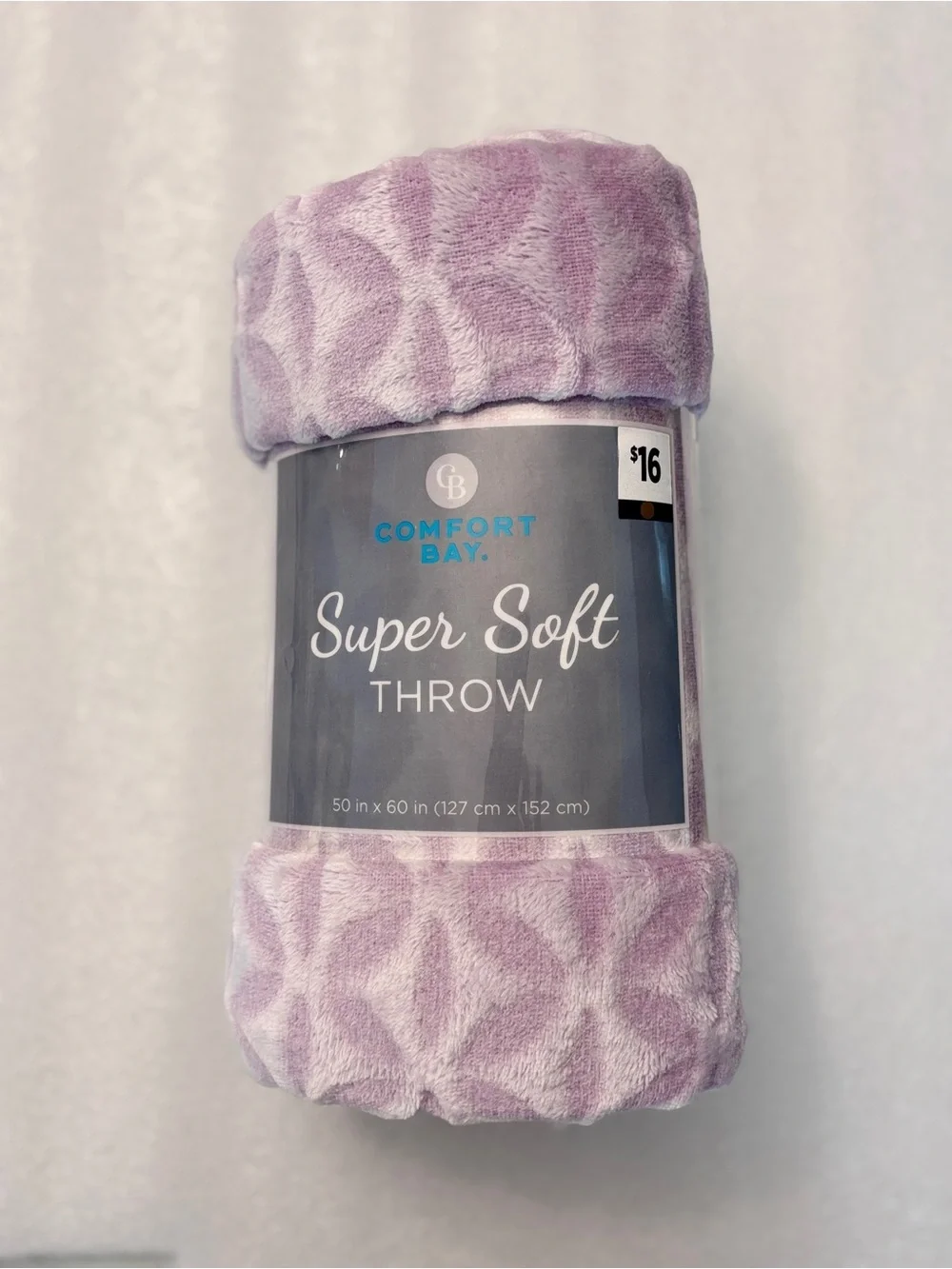 Comfort Bay Lavender Patterned Super Soft Throw Blanket